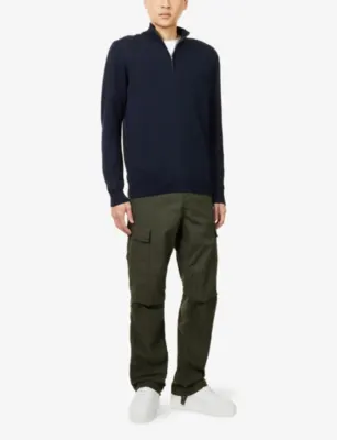ARNE Funnel-Neck Long-Sleeve Knitted Cardigan detail 2