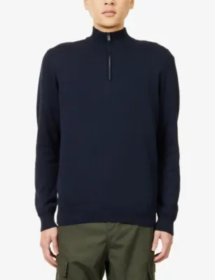 ARNE Funnel-Neck Long-Sleeve Knitted Cardigan detail 3