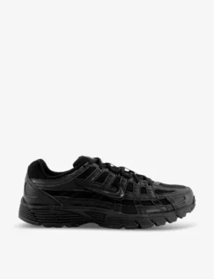 For Him P-6000 chunky-sole leather and mesh low-top trainers - 10 in BLACK BLACK – Mens | Trainers | Lace up trainers