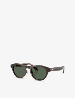 GIORGIO ARMANI AR8225 Round-Frame Acetate Sunglasses in Brown, additional product view 2