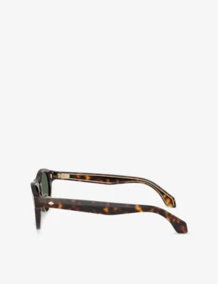 GIORGIO ARMANI AR8225 Round-Frame Acetate Sunglasses in Brown, additional product view 3