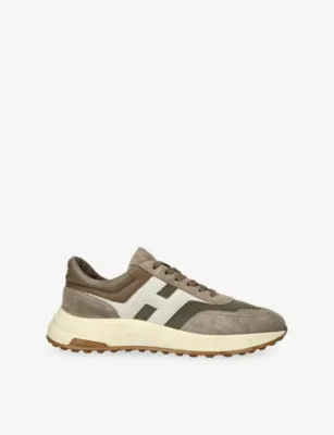 HOGAN Nuovo Hyperlight Suede Trainers - EUR 40 / 6 UK MEN in TAUPE COMB – Mens | Trainers | Lace up trainers