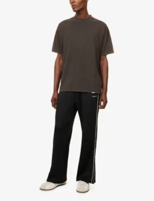 REPRESENT Taped-Trim Embroidered Jersey Track Pants detail 2