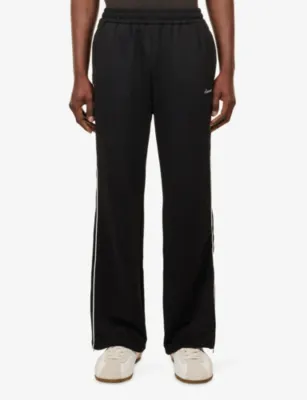 REPRESENT Taped-Trim Embroidered Jersey Track Pants detail 3