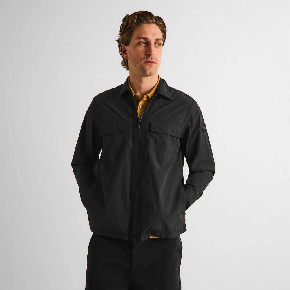 Boss Mens BOSS ORANGE Long Sleeve Zipped Over-Shirt with Logo Detail (Lotape) detail 3
