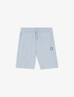 HUGO Brand-Embroidered Leopard-Print Cotton-Jersey Shorts