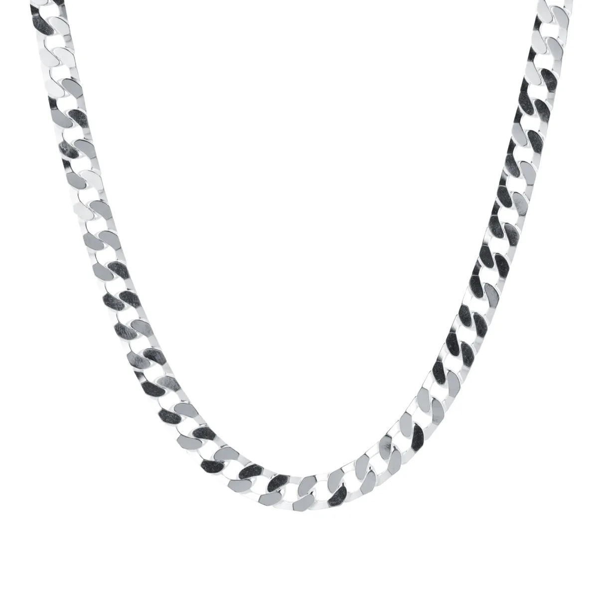 For Him Sterling Silver Mens Link Necklace