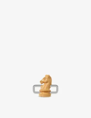 POUBEL Chess Knight Sterling-Silver and Enamel Charm
