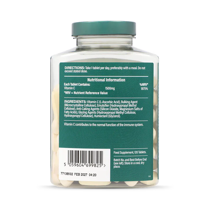 For Him High Strength Slow Release Vitamin C 1500mg 120 Tablets detail 3