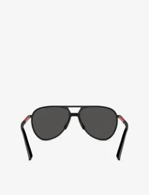 PRADA LINEA ROSSA PS 53ZS Aviator-Frame Metal Sunglasses detail 3