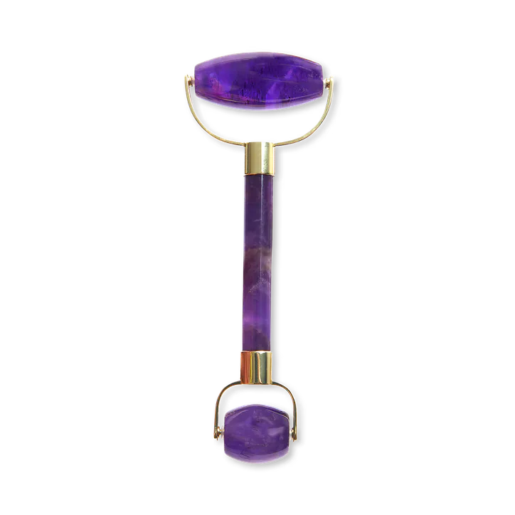 White Lotus Beauty Genuine Crystal Roller Chemical Free Amethyst