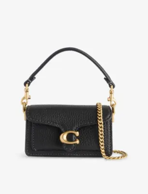 COACH Tabby Leather Bag Charm in BLACK – Mens | Keyrings