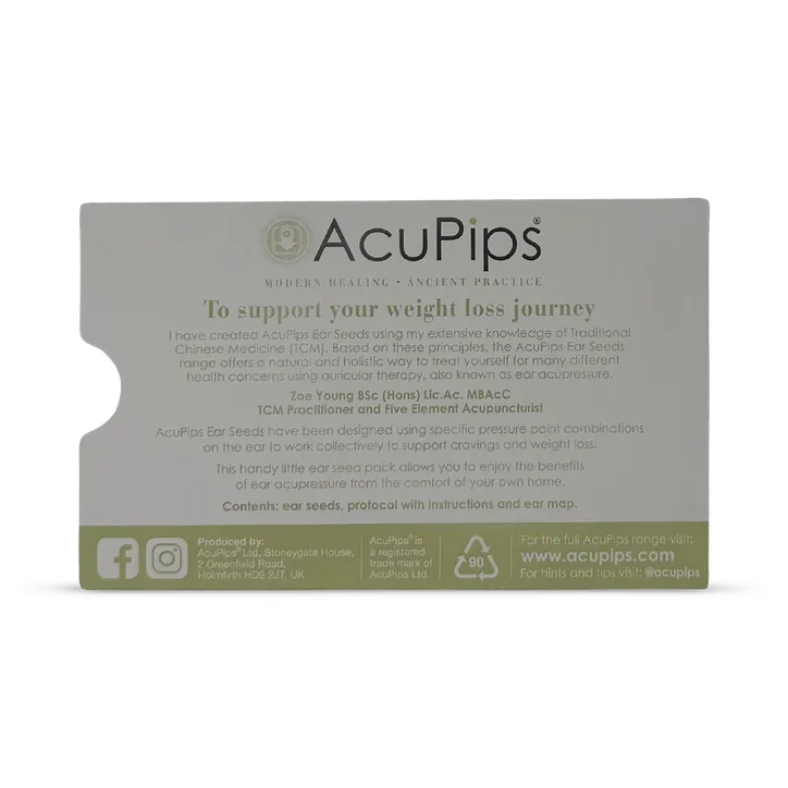 AcuPips Ear Seed Kit for Weight Loss - 20 Silver Plated Ear Seeds detail 3