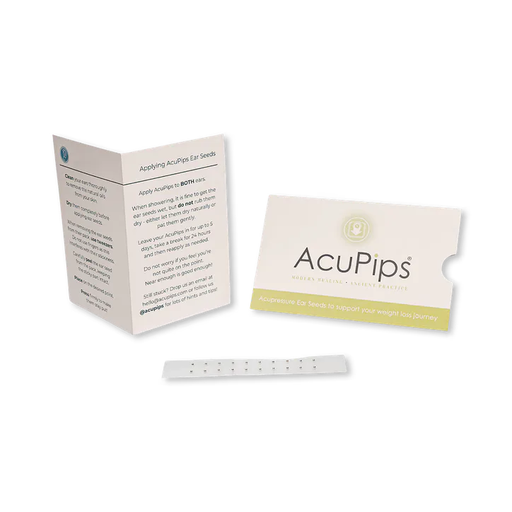 AcuPips Ear Seed Kit for Weight Loss - 20 Silver Plated Ear Seeds