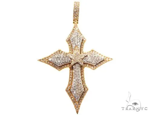 RINA - For Him FACTORY 14K Yellow Gold Cross Pendant 64579 in Rose Gold – Pendant