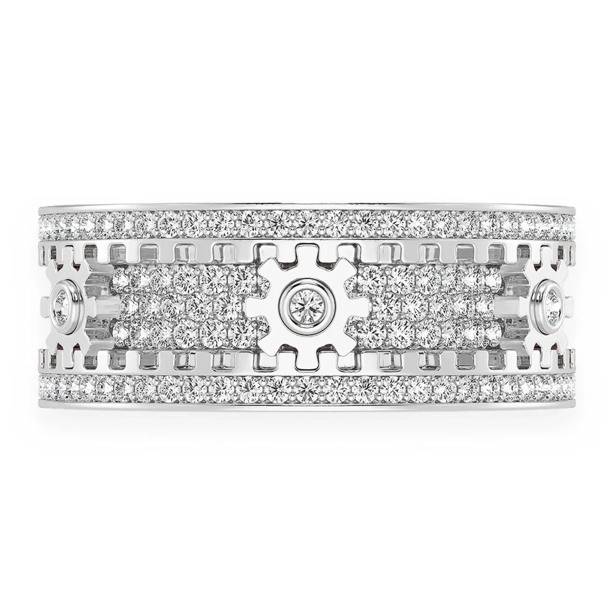 For Him Fidget Gear Diamond Ring in Rose Gold / Natural Diamond – Ring