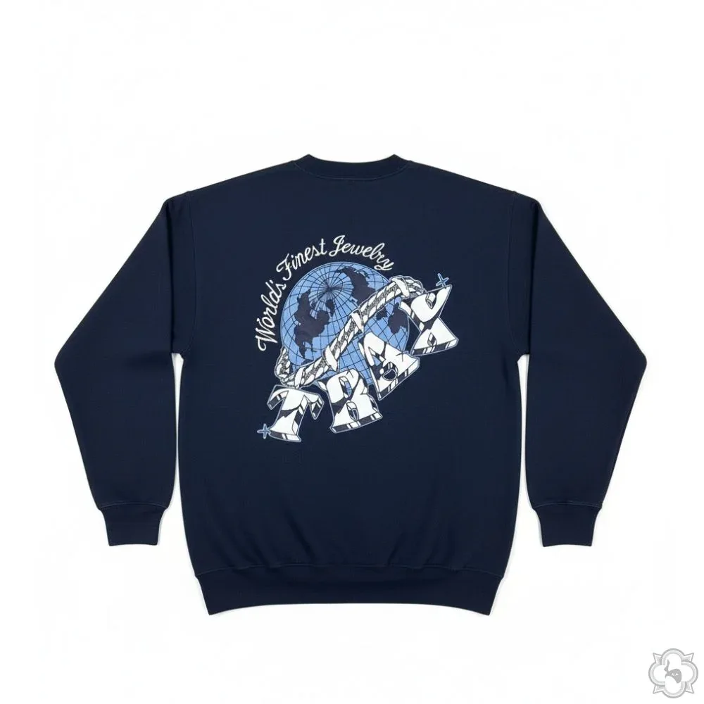 JORDAN - For Him CLOTHING For Him Limited Edition Navy Crew-Neck Sweater 70864 in Small – Sweater