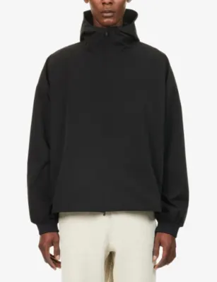 FEAR OF GOD ESSENTIALS Logo-Print Hooded Soft-Shell Anorak detail 3