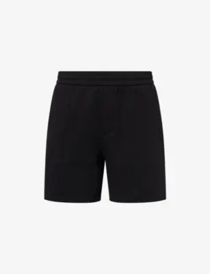 EMPORIO ARMANI Logo-Embroidered Double-Jersey Bermuda Track Shorts