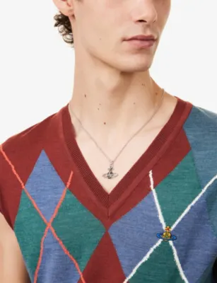 VIVIENNE WESTWOOD Mayfair Bas Relief Brass Pendant Necklace detail 2
