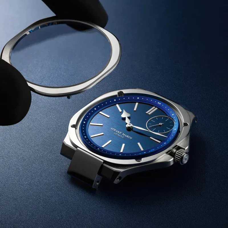 Speake-Marin Ripples Kármán Line 40.5mm Mens Watch Blue in Blue, additional product view 2