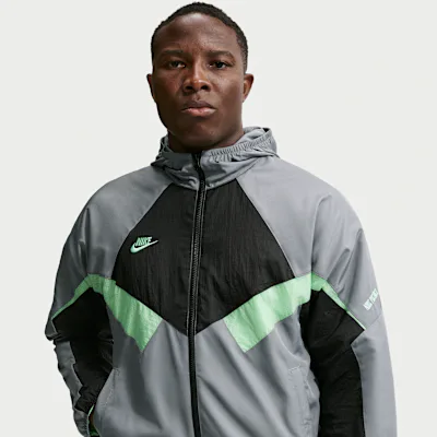 Nike Premier Repel Men's Football Hooded Woven Tracksuit Jacket - Illusion Green/Cool Grey/Black/Illusion Green