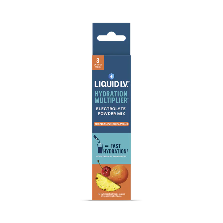 LIQUID I.V Liquid I.V. Hydration Electrolyte Powder Mix Tropical Punch 3 Sachets