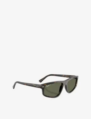 RAY-BAN RB2225 Irregular-Frame Tortoiseshell Propionate Sunglasses detail 3
