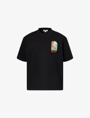 BELIER Saint Tropez Arch Graphic-Print Cotton T-Shirt