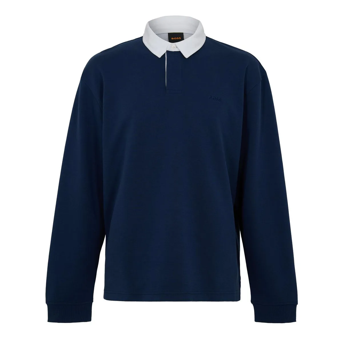 Boss Mens BOSS ORANGE Exis Long Sleeve Rugby Shirt