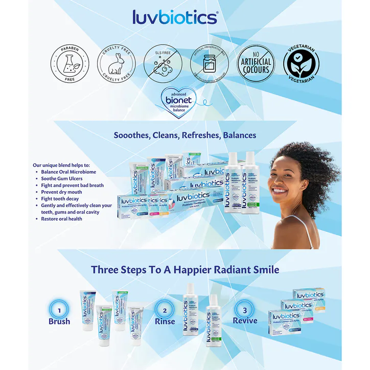 Luvbiotics Probiotic Luvbiotics Fluoride Free Whitening Toothpaste - 3 pack detail 2