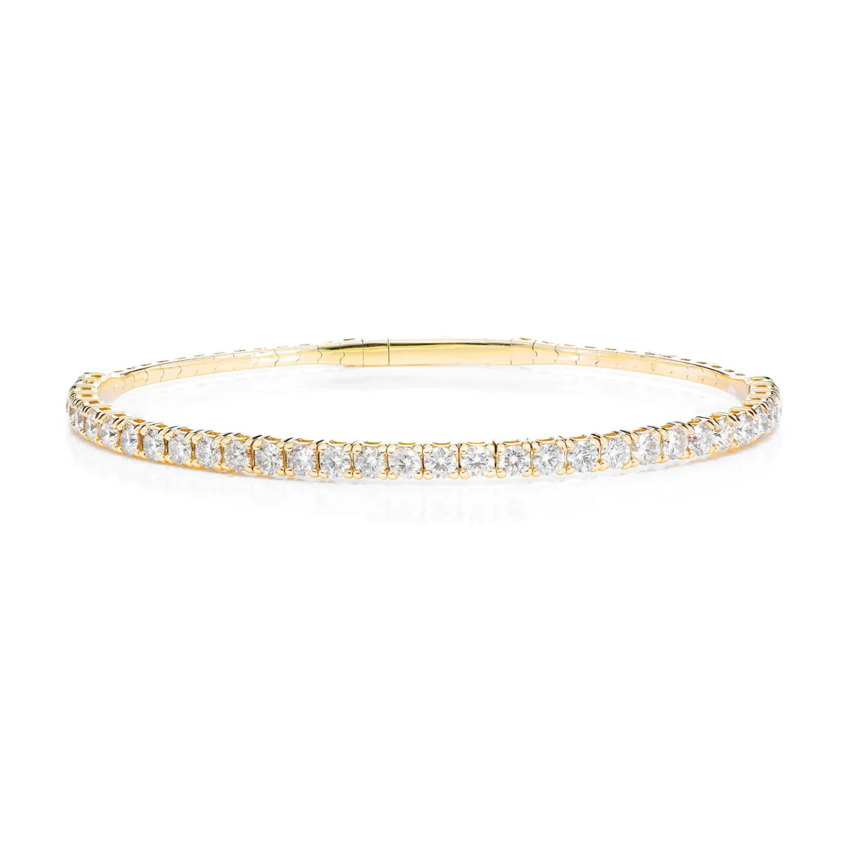 For Him Prong Diamond Flex Bangle in 8pt / 2.90ctw / Rose Gold / Medium – Bracelet