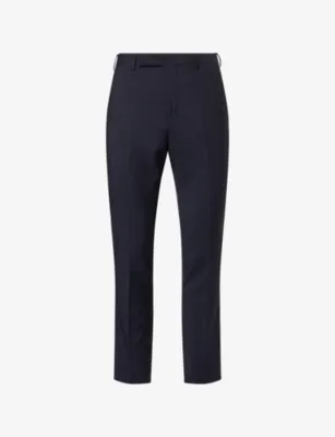 PAUL SMITH Slim-Fit Mid-Rise Wool and Mohair-Blend Suit Trousers