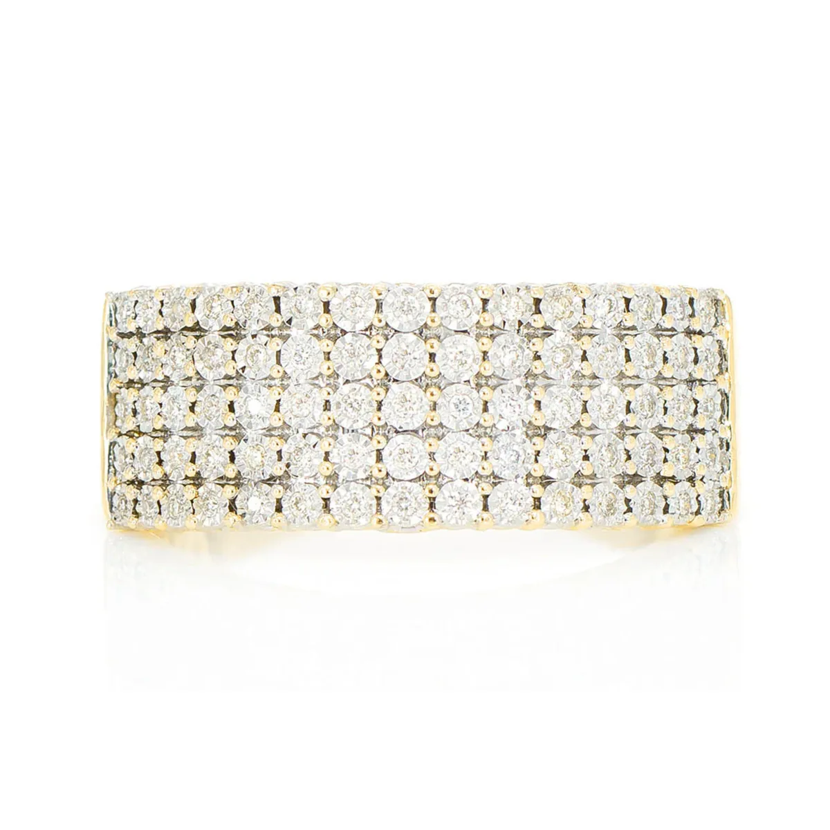 For Him Five Row Miracle Diamond Ring in Rose Gold / Natural Diamond – Ring