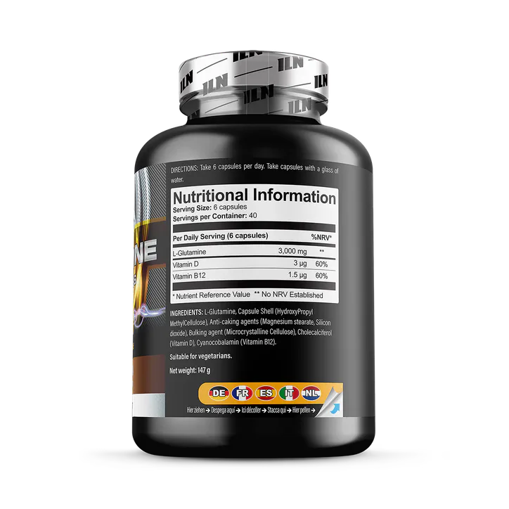 Iron Labs Nutrition L Glutamine - 3,000mg per Serving - 240 Vegetarian Capsules detail 2