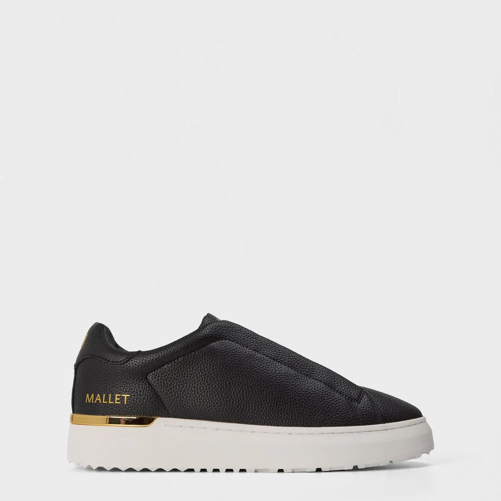 Mallet Grftr Elast Trainers in Black/White – Footwear