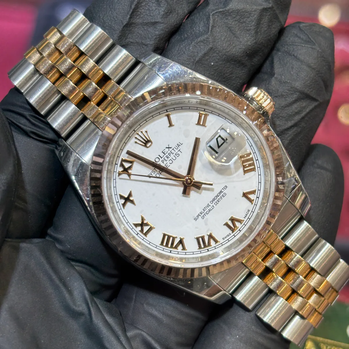 ANKUR - For Him WATCHES 2014 Rolex Datejust 36mm | Two Tone Everose Gold | White Roman Dial – Watch