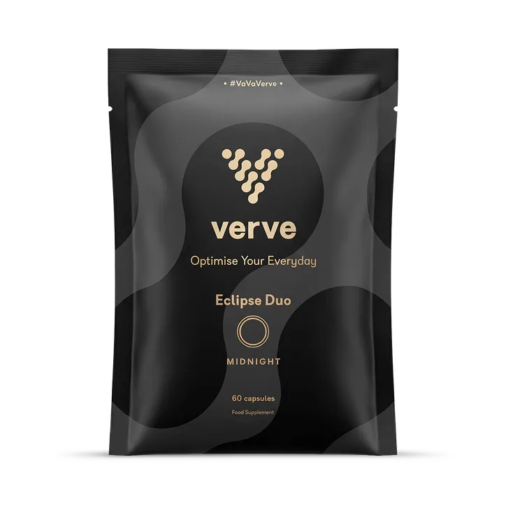Verve Midnight Product Name: Magnesium, Reishi Mushroom & Saffron Capsules - Deep Sleep & Muscle Relaxation Support - With Lion's Mane - 30 Servings - Verve Eclipse Duo - Midnight 30 Servings