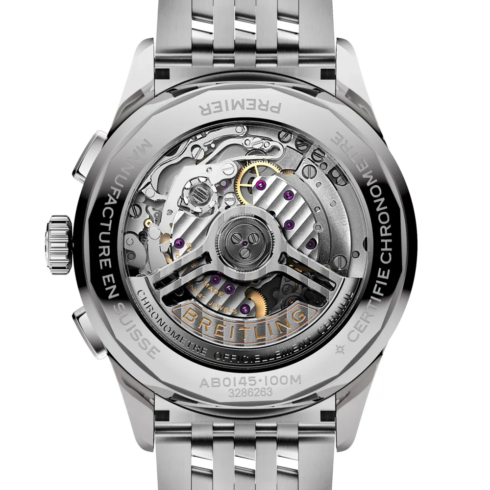Breitling Premier B01 Chronograph 42mm Mens Watch Black Stainless Steel in Black, additional product view 2