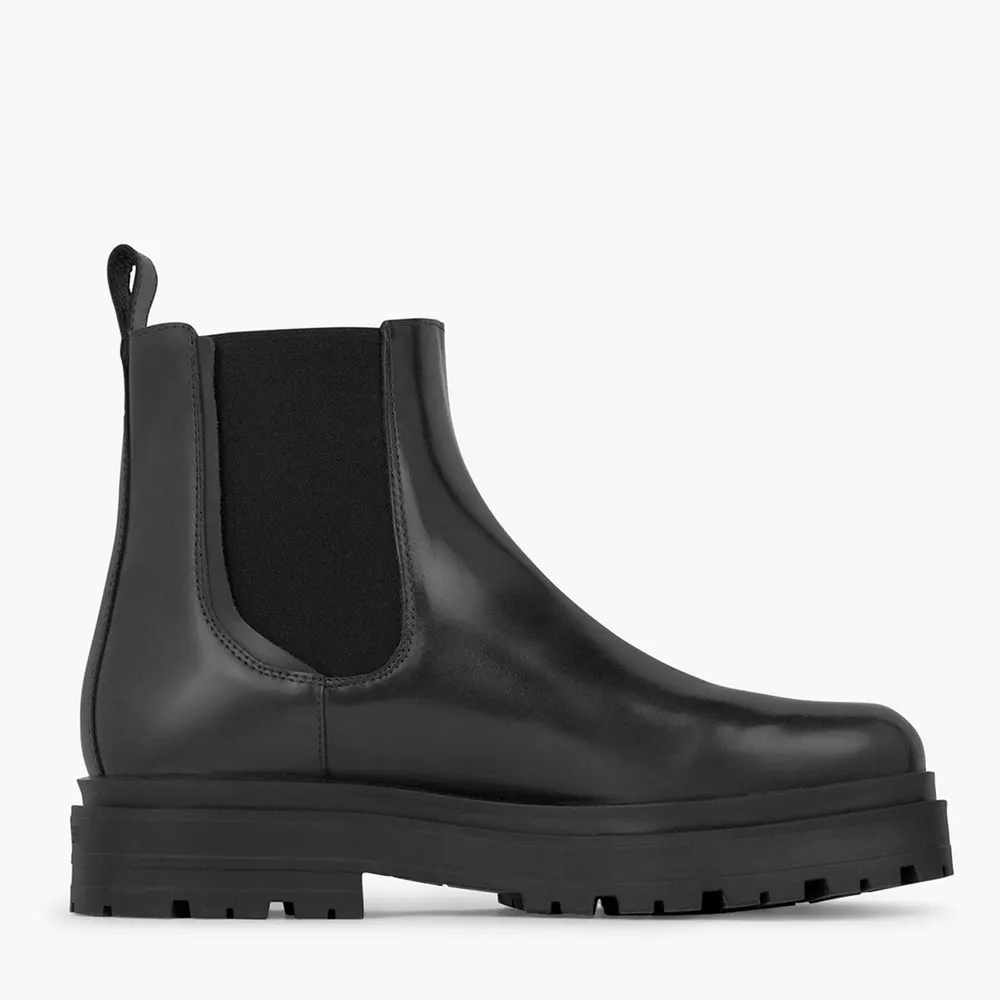 Represent Men's Pull-On Platform Chelsea Boots in Off Black – Footwear