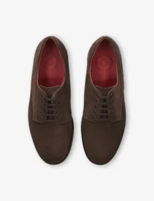 GRENSON Curt Suede Derby Shoes - EUR 40 / 6 UK MEN in Dark Brown, additional product view 2