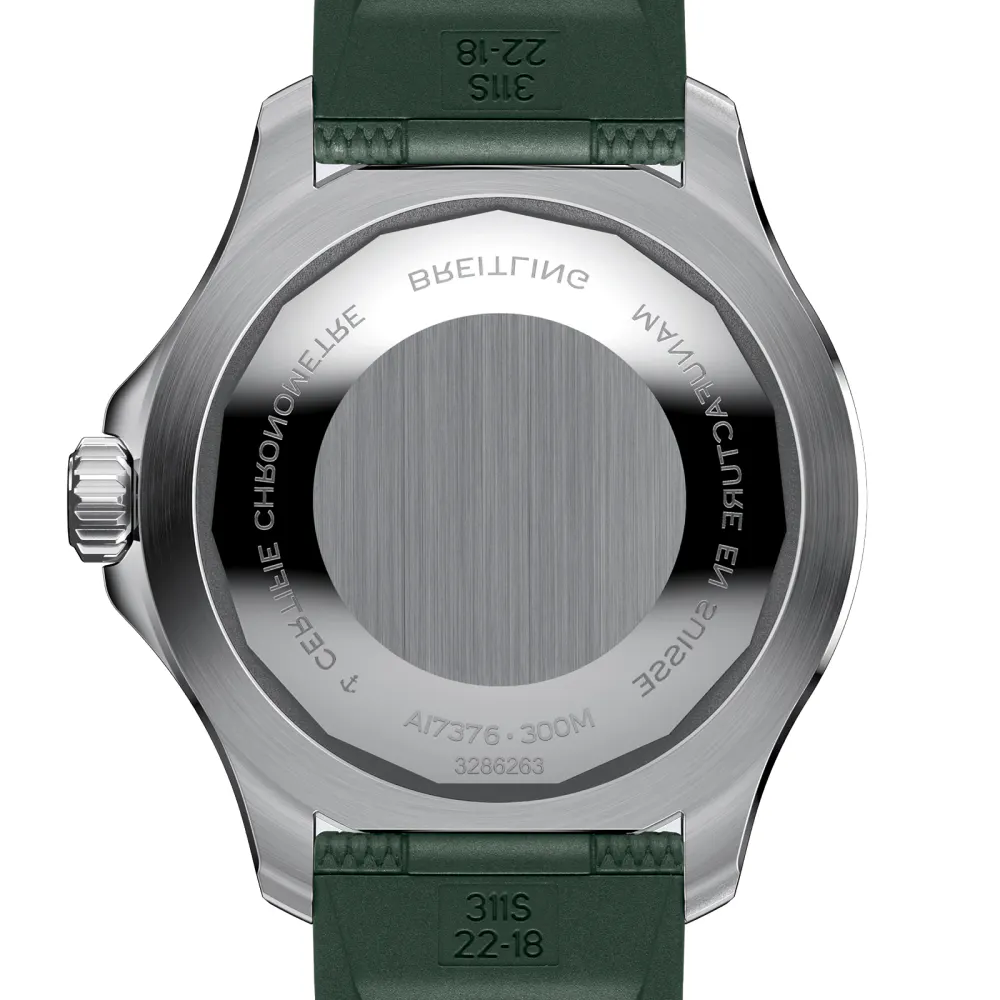 Breitling Superocean Automatic 44 Stainless Steel Rubber Strap Watch detail 2