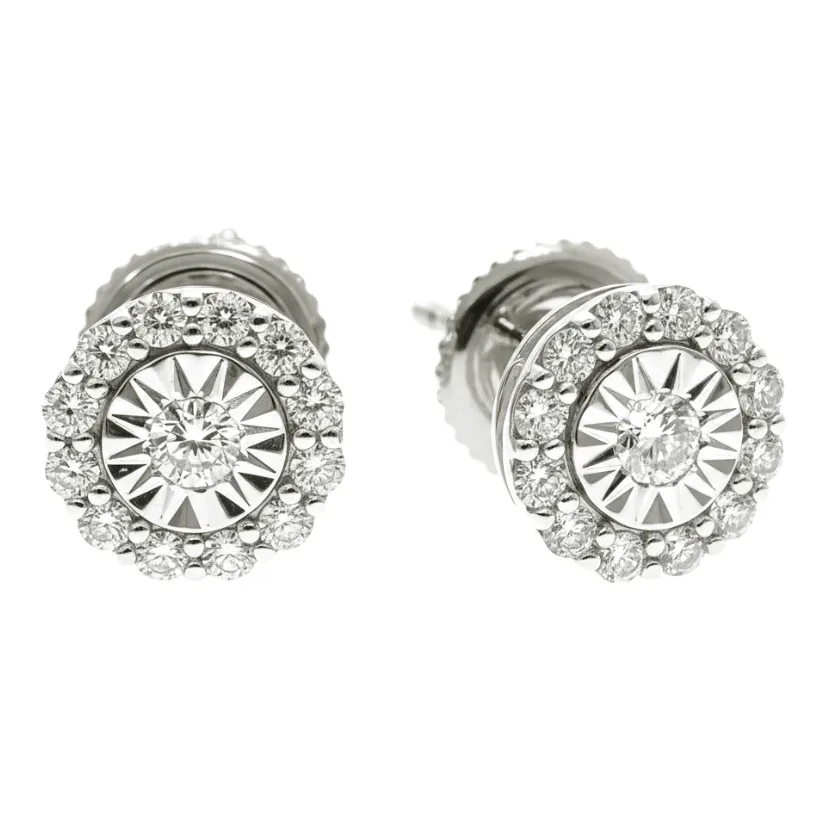 ANNA - CONSCIOUS DIAMONDS 14k Gold Diamond Earrings 64824 in White Gold – Earrings