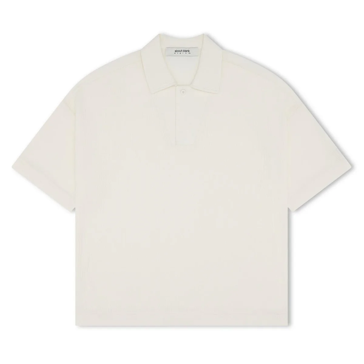 about:blank Men's Knitted Short Sleeve Polo Shirt