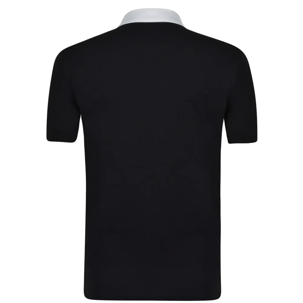 Vivienne Westwood Men's Plain Cotton Contrasting Collar Polo Shirt detail 2