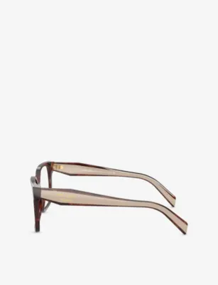 PRADA PR B03V Rectangle-Frame Acetate Optical Glasses detail 3