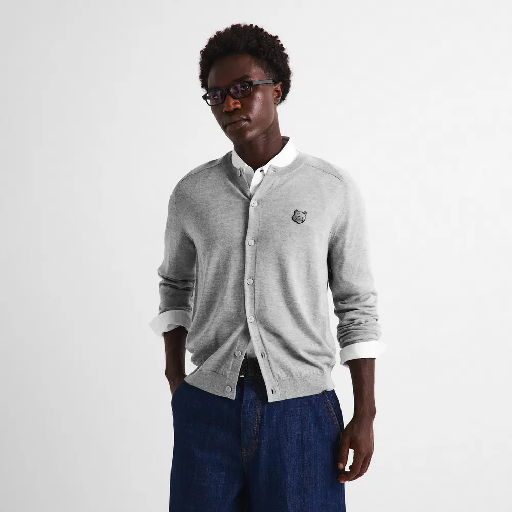 Maison Kitsune Men's Fox Fine Merino Cardigan detail 3