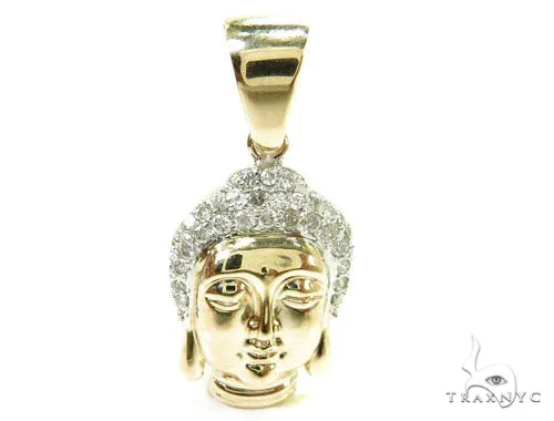 RINA - SUNNY 2 Buddha Head Diamond Pendant 37144 in Rose Gold – Pendant