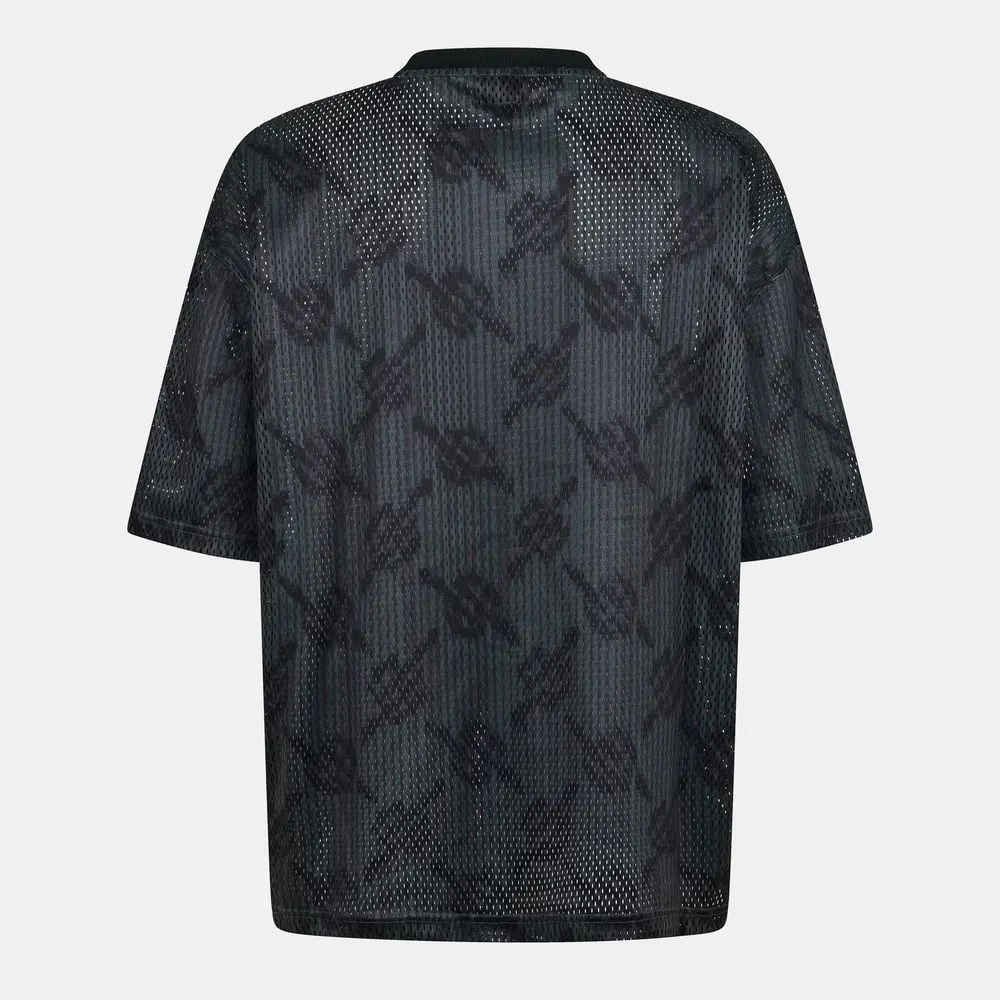 Daily Paper Men's Mesh Logo T-Shirt in Rosin Green, additional product view 2