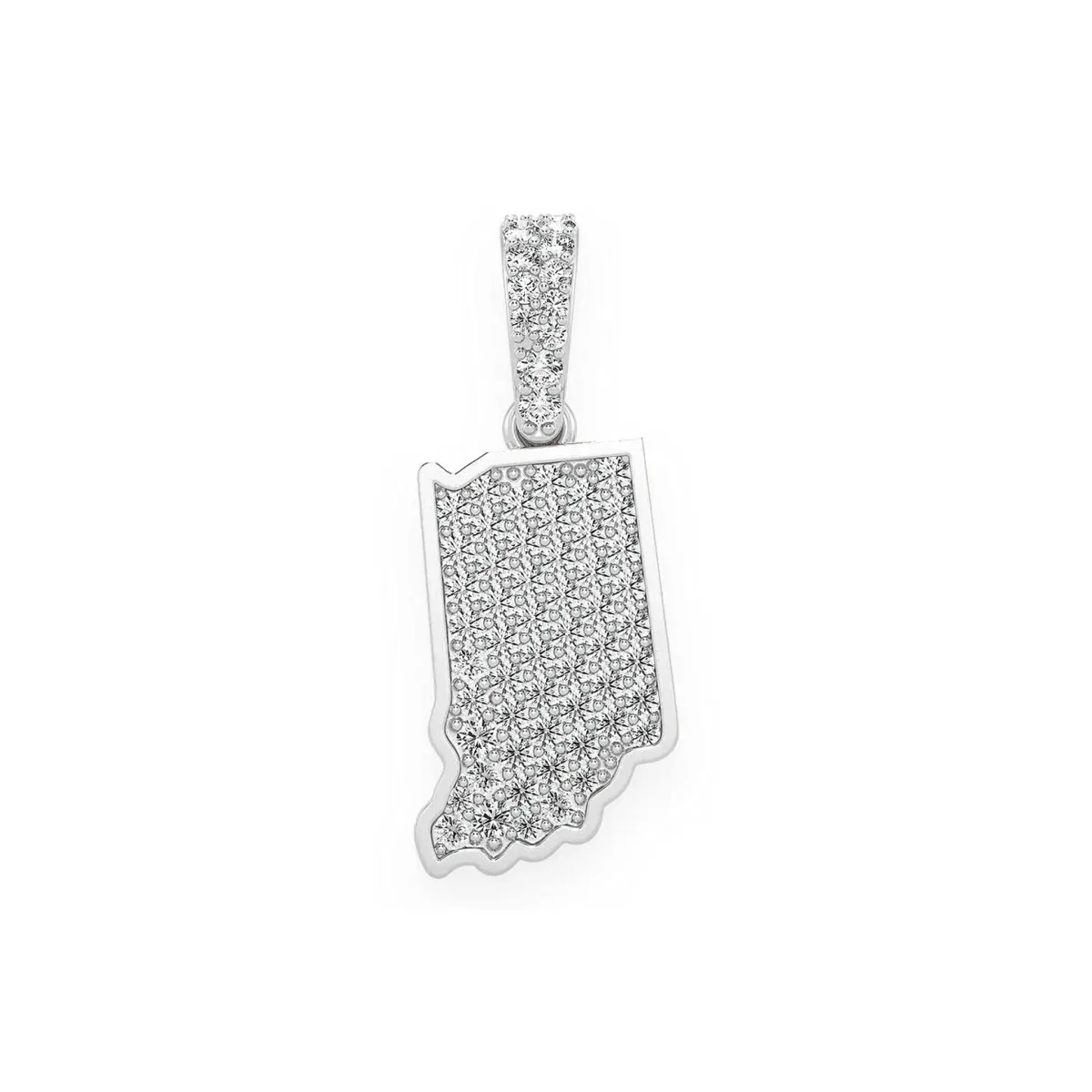 For Him US State Diamond Pendant in Indiana / Rose Gold / Natural Diamond – Pendant